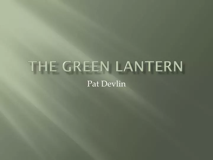 the green lantern
