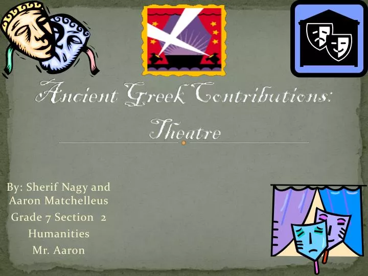 ancient greek contributions theatre