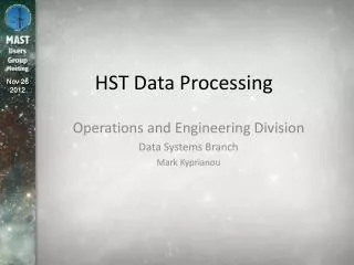 HST Data Processing