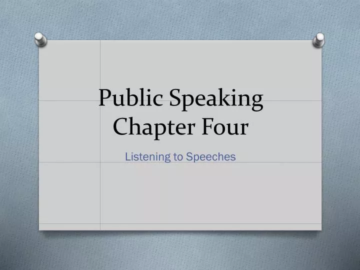 public speaking chapter four
