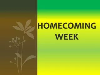 Homecoming week