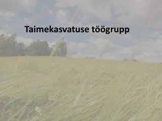 taimekasvatuse t grupp