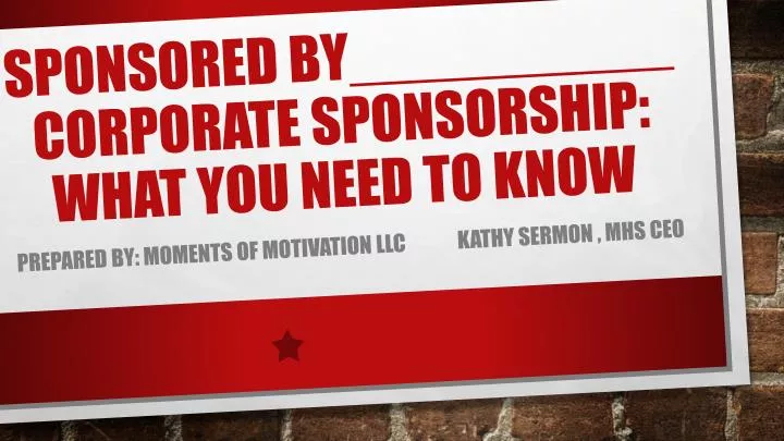 sponsored by corporate sponsorship what you need to know