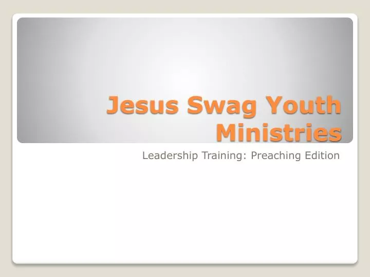 jesus swag youth ministries