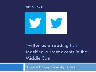 Twitter as a reading list: teaching current events in the Middle E ast