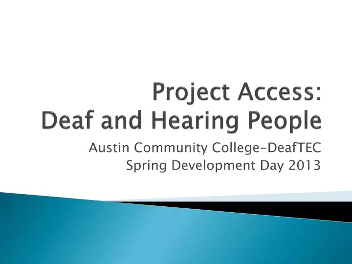 project access deaf and hearing people