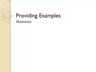 Providing Examples