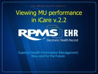 Viewing MU performance in iCare v.2.2