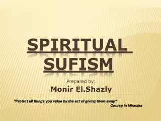 Spiritual Sufism