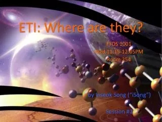 ETI: Where are they?