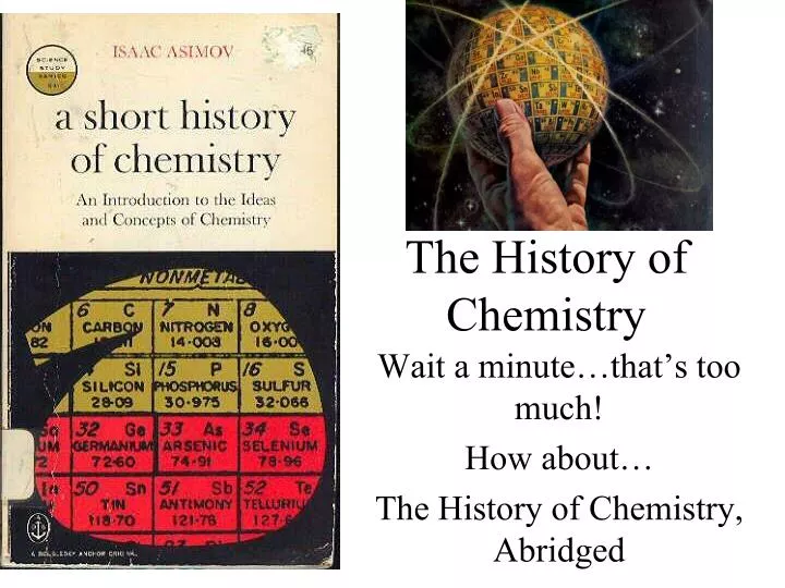 the history of chemistry