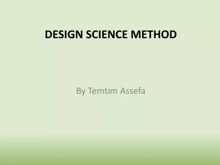 design science method