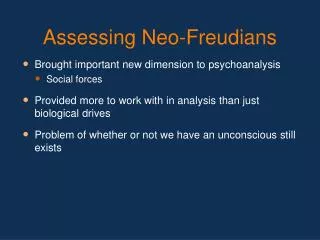 assessing neo freudians