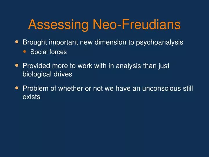 assessing neo freudians