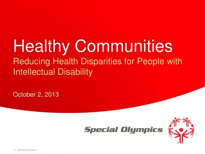 healthy communities reducing health disparities for people with intellectual disability