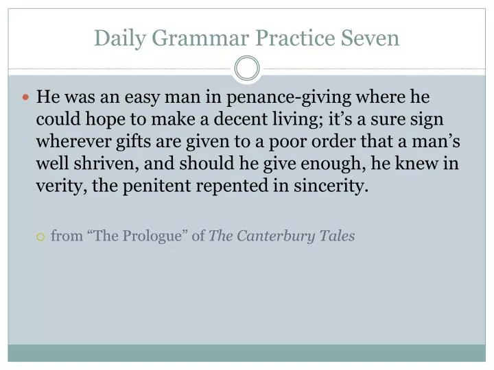 daily grammar practice seven
