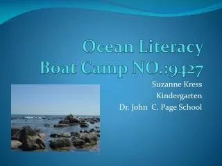 Ocean Literacy Boat Camp NO.:9427