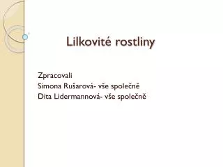 lilkovit rostliny