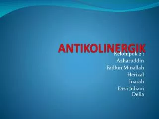antikolinergik