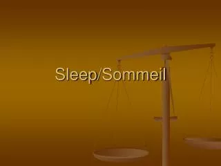 sleep sommeil