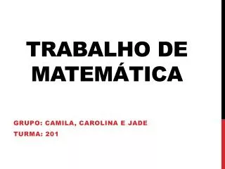 trabalho de matem tica