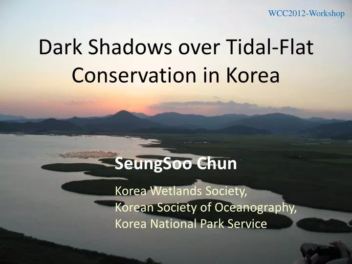 dark shadows over tidal flat conservation in korea