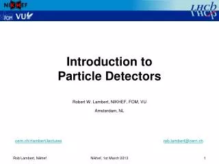 Introduction to Particle Detectors