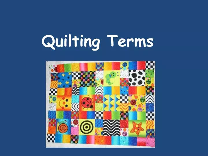 quilting terms