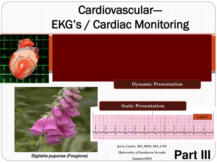 cardiovascular ekg s cardiac monitoring