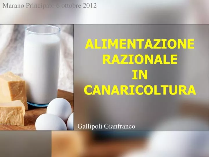 alimentazione razionale in canaricoltura