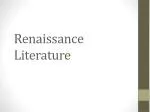 Renaissance Literature - slide 1