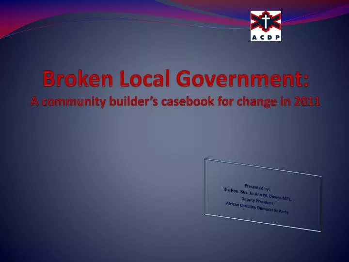 broken local government a community builder s casebook for change in 2011
