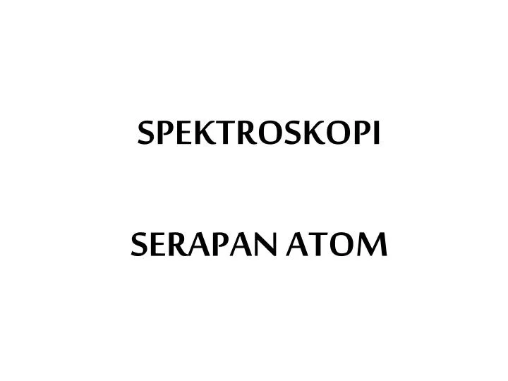 spektroskopi serapan atom