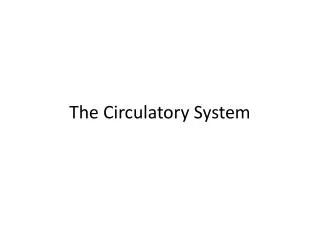 the circulatory system
