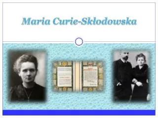 maria curie sk odowska