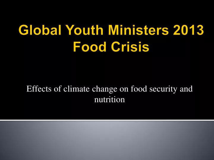 effects of climate change on food security and nutrition