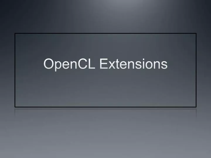 opencl extensions