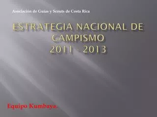 estrategia nacional de campismo 2011 2013