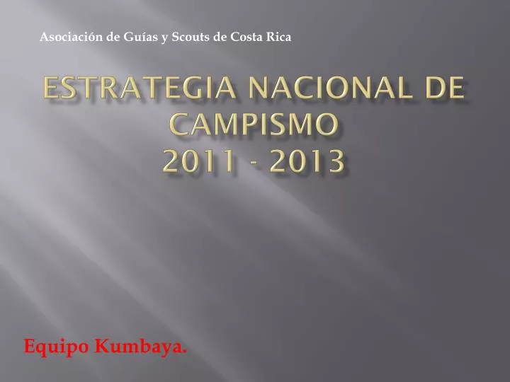 estrategia nacional de campismo 2011 2013