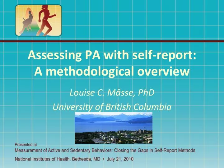 assessing pa with self report a methodological overview
