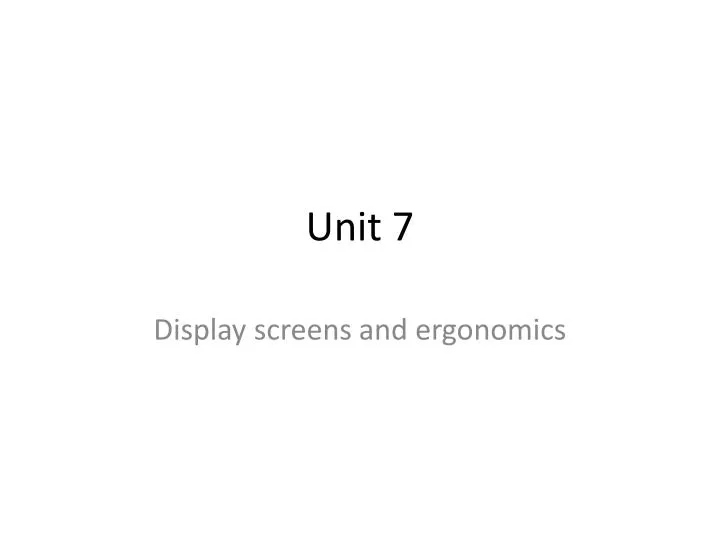 unit 7