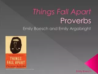 Things Fall Apart Proverbs