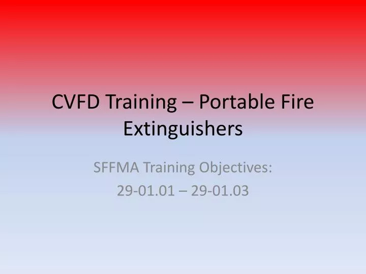 cvfd training portable fire extinguishers