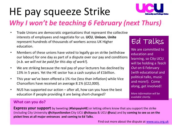 he pay squeeze strike why i won t be teaching 6 february next thurs