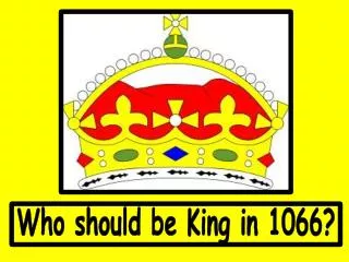Who should be King in 1066?