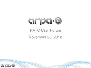 RATC User Forum November 28, 2012