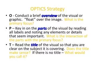 OPTICS Strategy