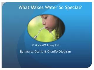 What Makes Water So Special?
