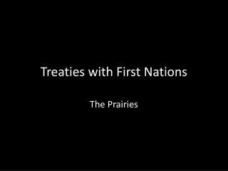 Treaties with First Nations