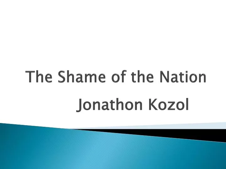 the shame of the nation